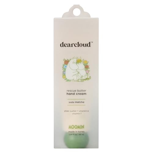 Moomin Rescue Butter Hand Cream - Ultra Repair for Dry, Cracked Hands, Shea Butter, Vitamin E, and Vitamin F (Yuzu Matcha)
