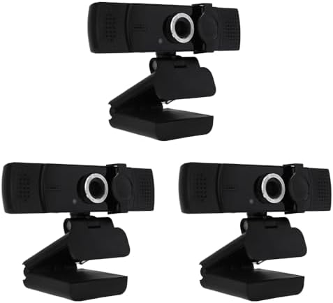 Hd (1080P) Computer Network USB Camera with Microphone, 1.8m Cable, typc-c Adapter, Triangle Stand. for Network Office, Video, Study, Live broadcast-3pack