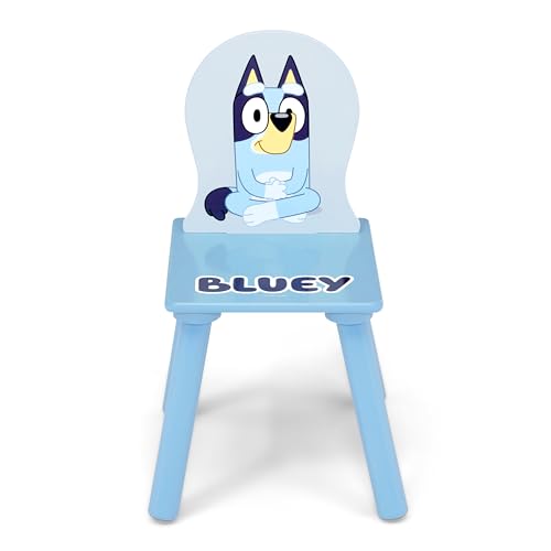 Delta Children - Bluey 4-Piece Toddler Room-in-a-Box Set – Includes Sleep and Play Toddler Bed, Table, 1 Chair and Fabric Toy Box, Blue