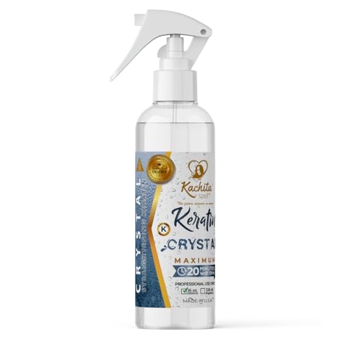 NEW Keratin Crystal Maximun Kachita Spell 20 min Express HairTreatment 16 floz long Lasting Blowout Professional Results Straightening and Smoothing Queratina Keratina (16 oz)