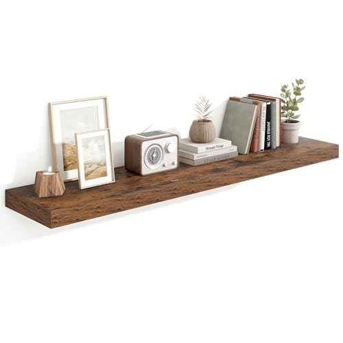 Floating Shelves 55.1" W x 10.3" D Rustic Brown Set of 1