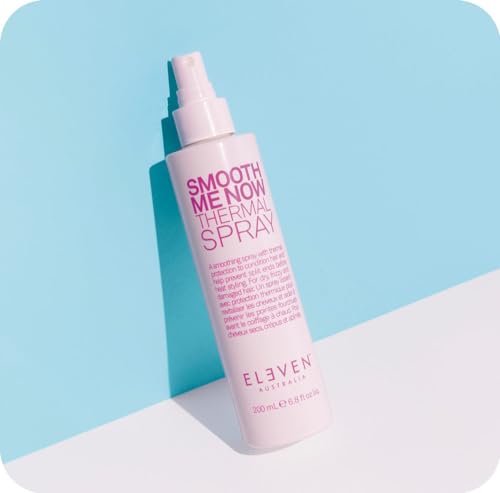ELEVEN AUSTRALIA Smooth Me Now Thermal Spray - For Heat Protection, Anti-Frizz, Adds Shine & Softness, Lightweight Formula - 6.8 Fl Oz