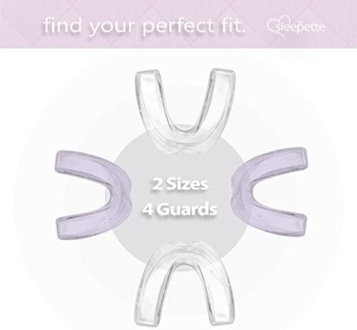 Night Guard for Women, TMJ Mouth Guard for Grinding Teeth at Night Jaw Clenching & Bruxism - Moldable Dental Night Guard for Teeth Grinding Mouth Guard for Sleep, 4 x Nightguard 2 x Sizes