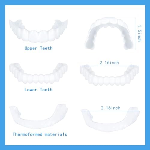 2 Pairs Temporarily Adjustable, Top and Bottom for Men and Women, Nature and Comfortable(White)