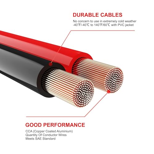 800A Jumper Cables,Heavy Duty 1 Gauge 30 Feet Battery Cable for Car,Quick Connect Booster Battery Wires with Alligator Clips,Carrying Bag for Cars Truck SUV - size: 1 Gauge 30 feet (Standard)