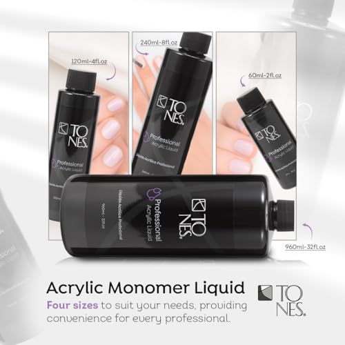 TONES Monomer Acrylic Nail Liquid - *Watermelon Scented* - Professional-Grade Nail Monomer Liquid for Acrylic Nail Powder - MMA-Free Acrylic Monomer Liquid - (8 Fl Oz)