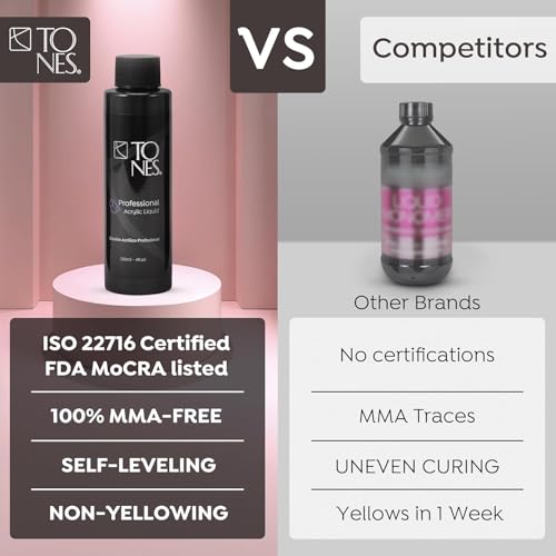 TONES Monomer Acrylic Nail Liquid - *Watermelon Scented* - Professional-Grade Nail Monomer Liquid for Acrylic Nail Powder - MMA-Free Acrylic Monomer Liquid - (8 Fl Oz)
