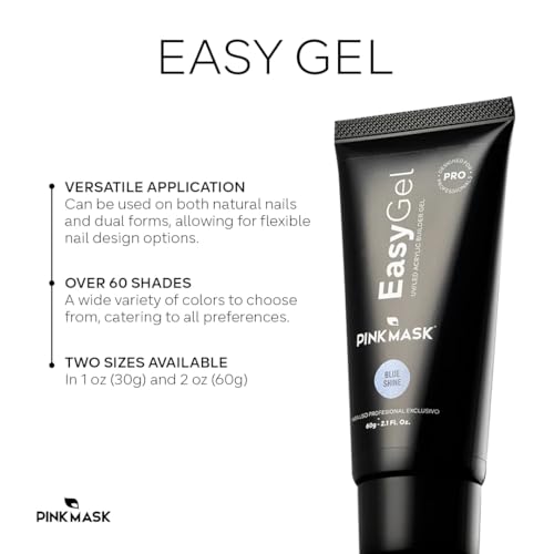 Easy Gel 1oz 30g-Clear, Professional Builder Enhancement Gel-Quick Nail Extension for Beginner DIY, Nail Strengthener-Long Lasting-Salon Quality-Thickening Solution