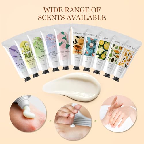 BODY & EARTH 30 Pack Hand Lotion Travel Size – Hand Cream with Shea Butter and Natural Plant-Based Scents, Gifts for Women – Mother's Day, Birthday, Nurse Appreciation, Bridesmaid Gifts