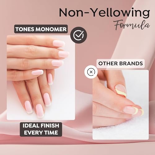 TONES Monomer Acrylic Nail Liquid - *Watermelon Scented* - Professional-Grade Nail Monomer Liquid for Acrylic Nail Powder - MMA-Free Acrylic Monomer Liquid - (8 Fl Oz)