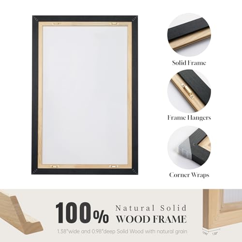 Framed Neutral Brown Abstract Canvas Wall Art for Living Room