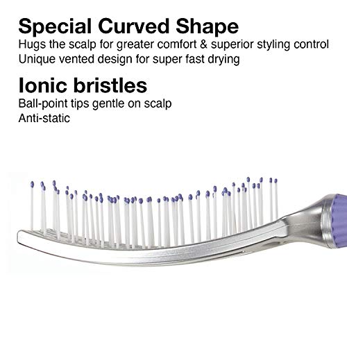 Olivia Garden Finger Brush Scalp-Hugging & Vented Paddle Hair Brush FB
