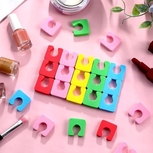 Mumufy 1000 Pcs Individual Pedicure Toe Separators Soft Foam Toe Spacers Comfortable Finger Toe Dividers Pedicure for Women Men Girls Manicure Feet Nail Polish Art Painting Spa (Multicolor)