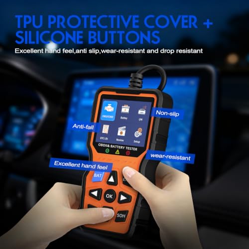 RDOVBIM OBD2 Car Diagnostic Tool for Hyundai Tucson Check Engine Fault Code Reader Bluetooth 5.1 Scanner, Full System ABS SRS TPMS Detector, Works with iOS & Android Devices