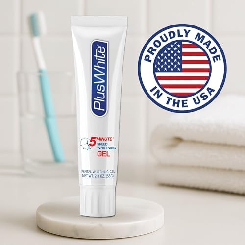 Plus White Whitening Kit - 5 Minute Speed Whitening Gel & Comfort Fit Mouth Tray - Professional Teeth Whitening Kit w/Dentist Approved Ingredient for Tooth Whitening (2 oz)