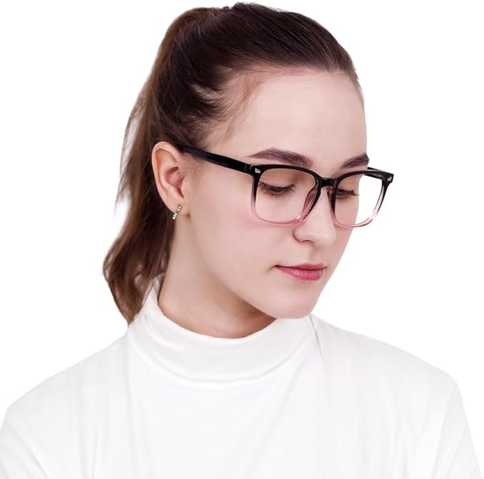 YEIN Bifocal Reading Glasses with Blue Light Blocking Lenses, Bifocal Reader for Women and Men, Vintage Square frame with Spring Hinge (+0.50/+3.00 magnification)