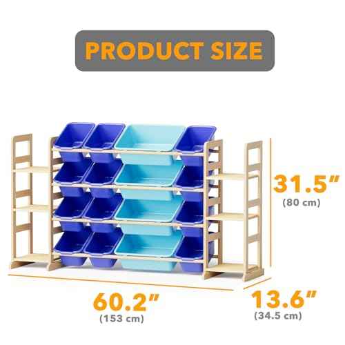Toy Storage Organizer With 6 Shelves And 16 Bins (6 Count)