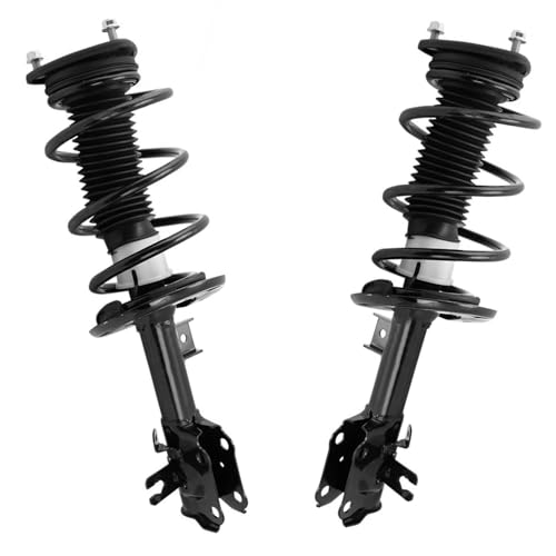 Detroit Axle - 4pc Front Struts Kit for 2014 2015 2016 2017 2018 Mazda 3, 2 | Struts with Coil Spring Assembly 2 Lower Control Arms with Ball Joint Replacement Suspension Kit - size: 4CQ472415/Big Kit