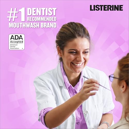 Listerine Total Care Alcohol-Free Anticavity Mouthwash, 6 Benefit Fluoride Mouthwash for Bad Breath and Enamel Strength, Fresh Mint Flavor, Twin Convenience Pack, 2 x 1 L