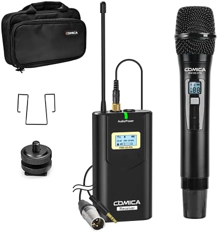 COMICA CVM-WM100H UHF Wireless Handheld Microphone for Camera, Camcorder