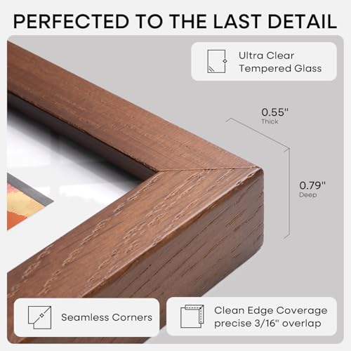 9x11 Brown Oak Picture Frame