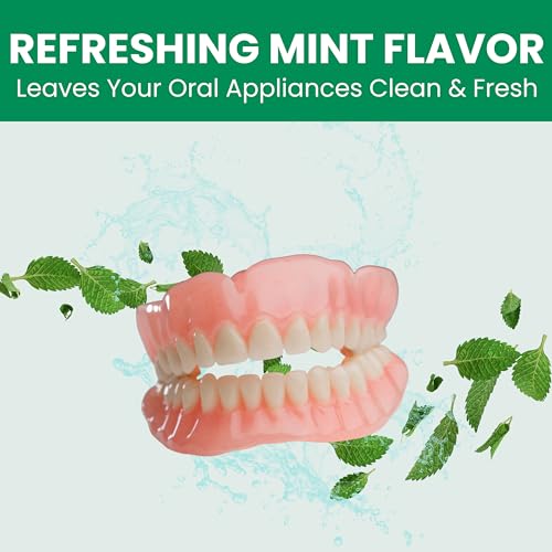 Pro Tech Retainer Cleaner - 180-220 Cleanings (0.17 Per Cleaning) 22 Pack/6 Month Supply - For Clear Aligners, Dentures, Retainers, Mouth Guards & Night Guards - Cleaning Crystals, Mint