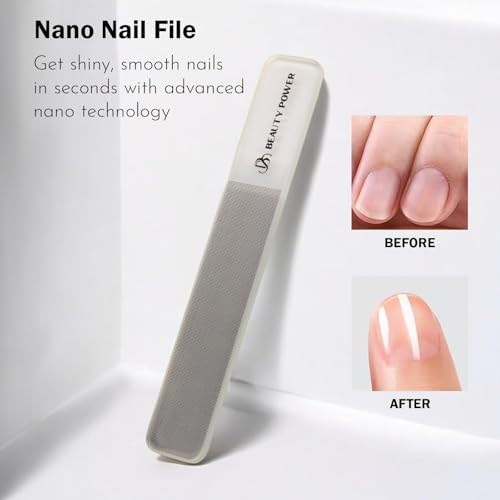 Nail Clippers Set 3 in 1 - Stainless Steel Toe Nail Clippers, Fingernail Clipper, Glass Nail File, Anti Splash, Ergonomic Grip in PU Leather Travel Case for Men & Women (Brown Case)