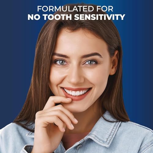 Professional Teeth Whitening Strips 7 Treatments - Enamel Safe - Non-Sensitive Formula - 14 Peroxide-Free Whitening Strips - Dentist Formulated Teeth Whitening Kit