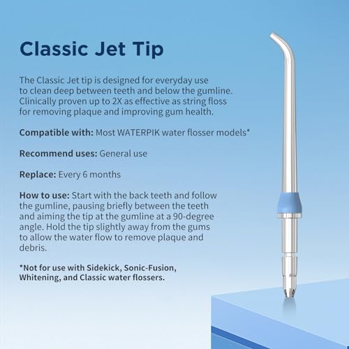 Replacement Heads for Waterpik, Replacement Picks for Water Pik Water Flosser (8 Tips Combo + Storage Case + Travel Case Bundle)