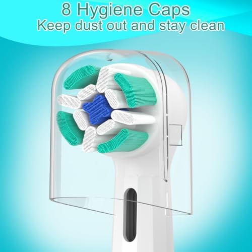 Replacement Heads Compatible with Oral B iO Electric Toothbrush, Soft Toothbrush Heads Fit for Oral-B iO 2/3/4/5/6/7/8/9/10 Series with Covers (White, 8 Count (Pack of 1))