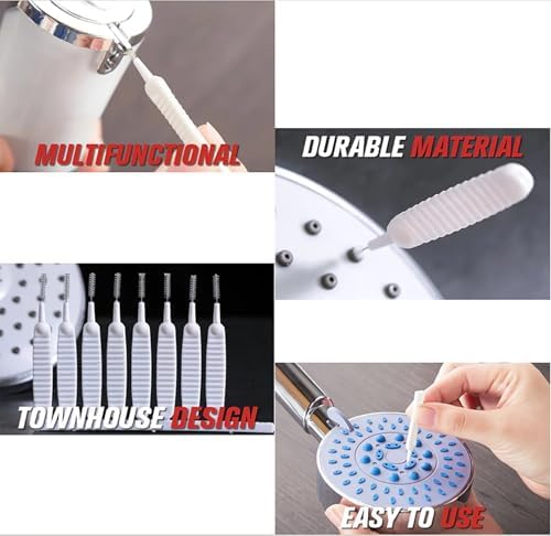 Gap Hole Anti-Clogging Cleaning Brush, 2025 Upgrade Shower Head Brush Shower Head Cleaning Brush Shower Head Cleaner Tool Multifunctional Shower Head Cleaning Brushes for Household Bathroom (10Pack)