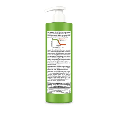 Plantur 39 Phyto-Caffeine Shampoo For Fine Brittle Hair, 16.9 Fluid Ounce (500 mL)