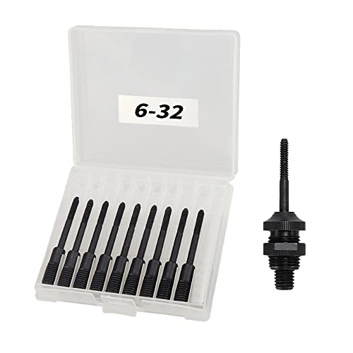 #6-32 Mandrel 10pcs (with Fixing Nut) Replacement Rod 9900S Air Hydraulic Rivet Nut Tool - color: 6-32 Mandrels