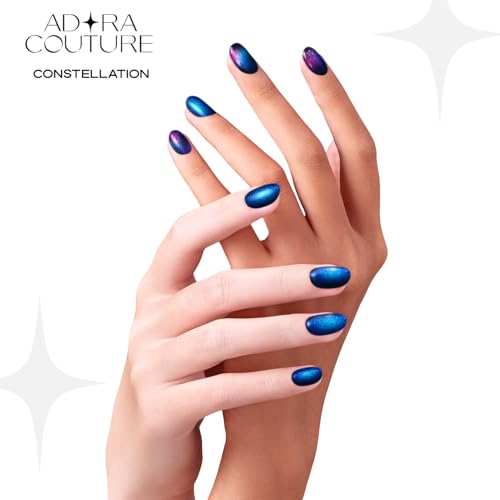 Semi Cured Gel Nail Strips with 30 Pieces - Salon Quality Manicure Kit for Women Easy Application Wraps Includes Prep Pads Nail File Wooden Stick, UV Light Required - M Constellation