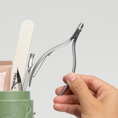 NGHIA Cuticle Nipper - D-06 JAW 16 | Stainless Steel | Durable and Sharp | Ergonomic Design | Grey Plated | Ideal for Salons and Home Use