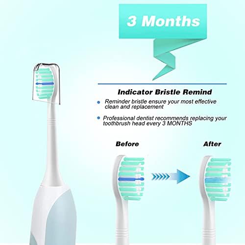 Replacement Toothbrush Heads Compatible with Philips Sonicare:10 Pack Professional Electric Brush Heads for 4100 6100 &More Snap-on Handles