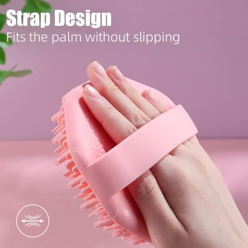 2Pcs Silicone Body Scrubber, Exfoliating Body Scrubber for Sensitive Skin, Silicone Scrubber Body, Silicones Body Brush for Showering, Charcoal