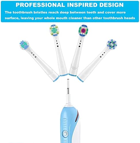 Replacement Brush Heads for Oral B Compatible Electric Toothbrush Heads, Including 4 Precision, 4 Floss, 4 Cross and 4 Whitening - 16 Variety Pack