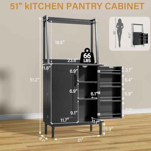 51" Kitchen Baker's Rack with Storage