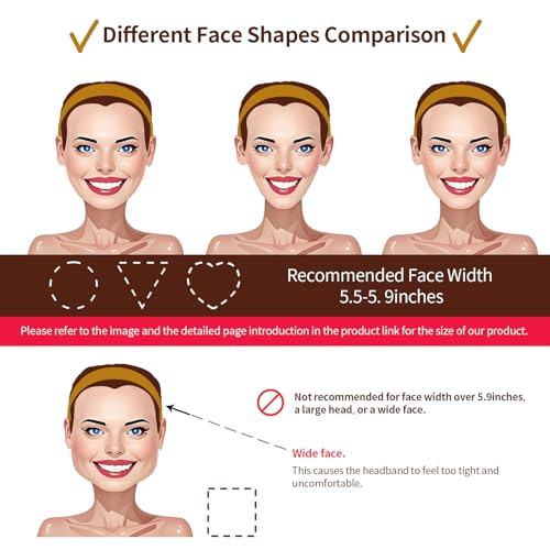EVITA PERONI Wide Headbands for Women with Teeth Acetate Resin Hair Bands for Women's Hair No Headache Headband No Slip Hairbands-Tortoise