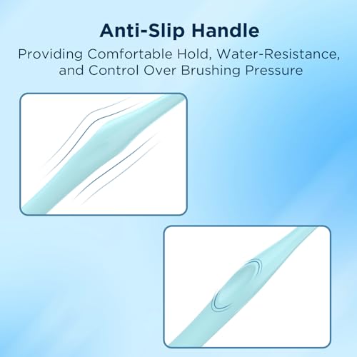 End Tuft Toothbrush with Covers, Small Head for Hard-to-Reach Areas, Orthodontic Toothbrush for Braces, Soft Bristles for Adults, Individually Wrapped, 6-Pack