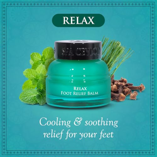 SPA CEYLON RELAX Foot Relief Balm | Instant Cooling & Soothing | relief for tired & fatigued feet | Hydrating | 100% Natural | Suitable for all skin types