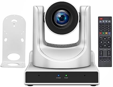 SMTAV PTZ Camera,20X NDI PTZ Camera with AI Tracking and HDMI/SDI/USB3.0/IP Streaming Outputs for Church,Conference,Events,Teaching
