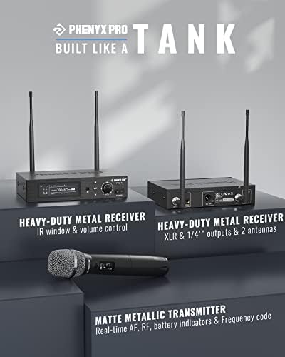 Phenyx Pro Single UHF True Diversity Auto Scan Wireless Mic System PTU-1U