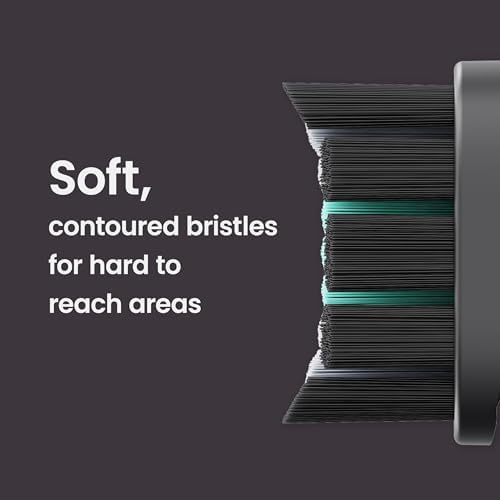 quip Ultra Brush Pod Refill Heads - 4 Pack - Verified quip Brush Head Refills for Sonic Electric Toothbrushes - Soft Bristles, Compact - Last 3 Months Each - Black