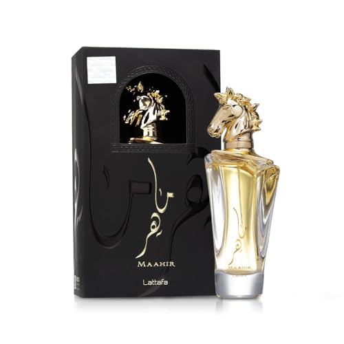 Lattafa Maahir for Unisex Eau de Parfum Spray, 3.4 Ounce