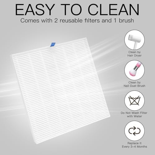 Madenia Powerful Nail Dust Collector - Brushless Quiet Vacuum Suction Fan Extractor with Hand Pillow 2 Filters 1 Brush, Nail Dust Cleaner Machine for Acrylic Gel Nail Polishing Nail Tech Use, White