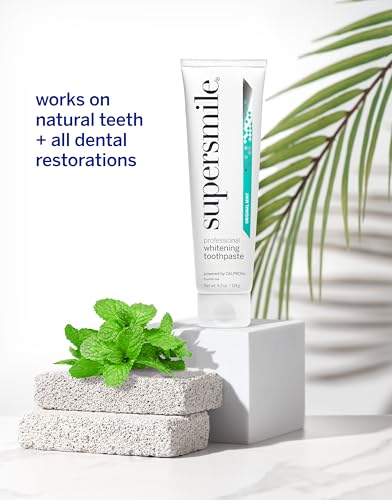 Supersmile Professional Teeth Whitening Toothpaste - Fluoride Free for Visibly Brighter Smile - Whitens up to 6 Shades