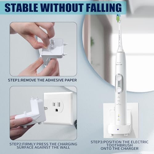 Wireless Replacement Charger Base Compatible with Philips Sonicare Electric Toothbrush，Toothbrush Charger for Philips HX6100, HX3000, HX6000, HX8000, HX9000,Portable, IPX7 Waterproof