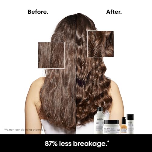 L'Oréal Professionnel Paris Metal Detox Smoothing Cream - Lightweight Styling Leave-In Treatment For All Hair Types, Hydrates and Protects Against Frizz, UV & Metals